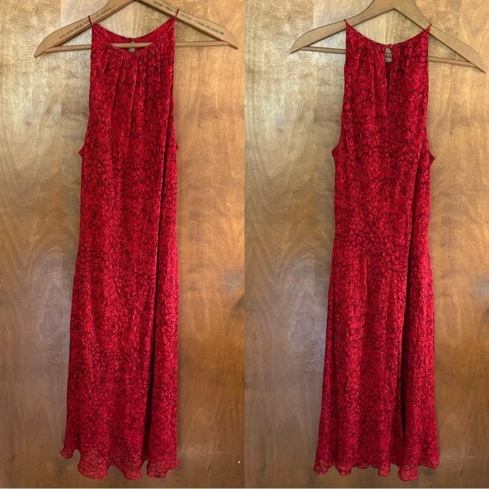 Vintage | Dresses | Vintage 0 Silk Red Maxi Slip Dress Fairy Y2k  Asymmetrical Mcbling Snake Print | Poshmark